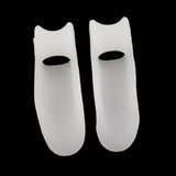 Max 1 Pair Little Toe Bunion Cushion Pain Toe Separators Gel Straighteners White