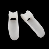 Max 1 Pair Little Toe Bunion Cushion Pain Toe Separators Gel Straighteners White