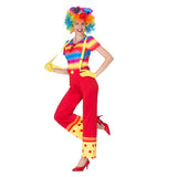 Max Funny Women Clown Costume Lady Circus Joker Jester Fancy Dress Outfit  XL