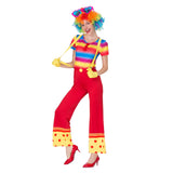 Max Funny Women Clown Costume Lady Circus Joker Jester Fancy Dress Outfit  XL