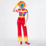 Max Funny Women Clown Costume Lady Circus Joker Jester Fancy Dress Outfit  XL
