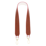Women HandBag Straps Replacement PU Leather Shoulder Bag Handles White and Brown
