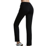 Max Womens Sweatpants Yoga Pants with Pockets Sport Workout Bottoms L Black