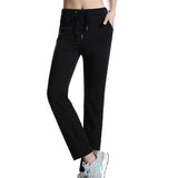 Max Womens Sweatpants Yoga Pants with Pockets Sport Workout Bottoms L Black
