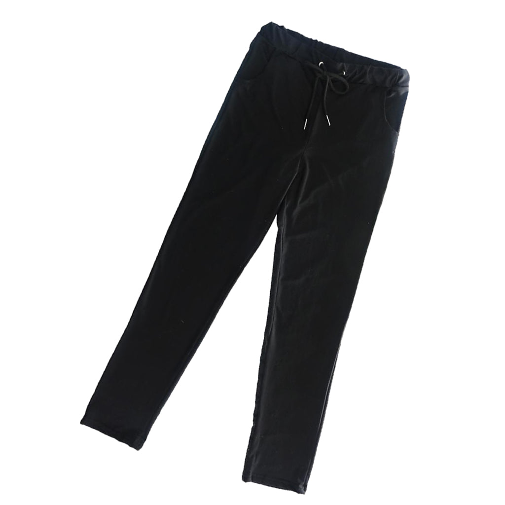 Max Womens Sweatpants Yoga Pants with Pockets Sport Workout Bottoms L Black