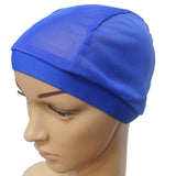 Mesh Stretch Turban Hat Hijab Skull Cap Head Wrap Hair Loss Chemo Hat Beanie Blue