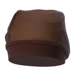 Max Mesh Stretch Turban Hat Hijab Skull Cap Head Wrap Hair Loss Chemo Hat Beanie Coffee
