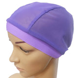 Mesh Stretch Turban Hat Hijab Skull Cap Head Wrap Hair Loss Chemo Hat Beanie Purple