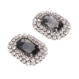 Rhinestone Shoe Clips Wedding Buckle DIY Bride Shoe Decorative Charms Gray