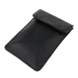 Leather RFID Cell Phone Signal Blocking Shielding Sleeve Wallet Bag Black