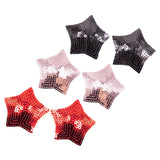 Maxbell 2 Pieces Women Sexy Nipple Cover Sequin Star Shape Pasties Lingerie  Black