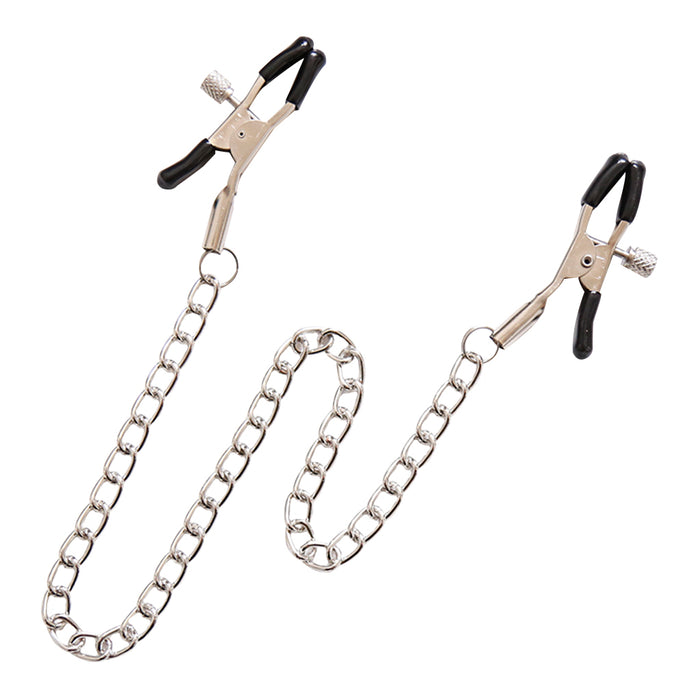 Maxbell Womens Nipple Clamps with Metal Chains Breast Clips Adult Couples Sex Toy
