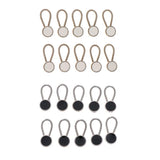 Max 10 Pack Metal Collar Button Extender for Shirt Dress Tuxedo Coat Pants Black