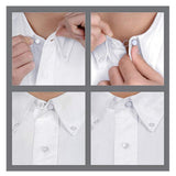 Max 10 Pack Metal Collar Button Extender for Shirt Dress Tuxedo Coat Pants Black