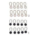 Max 10 Pack Metal Collar Button Extender for Shirt Dress Tuxedo Coat Pants Black