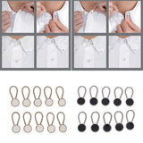 Max 10 Pack Metal Collar Button Extender for Shirt Dress Tuxedo Coat Pants Black