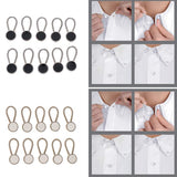 Max 10 Pack Metal Collar Button Extender for Shirt Dress Tuxedo Coat Pants Black