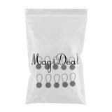 Max 10 Pack Metal Collar Button Extender for Shirt Dress Tuxedo Coat Pants Black