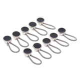 Max 10 Pack Metal Collar Button Extender for Shirt Dress Tuxedo Coat Pants Black