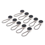 Max 10 Pack Metal Collar Button Extender for Shirt Dress Tuxedo Coat Pants Black