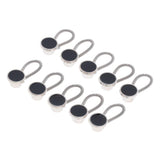 Max 10 Pack Metal Collar Button Extender for Shirt Dress Tuxedo Coat Pants Black