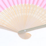 Max Silk Handheld Folding Fan Wedding Party Favor Fan with Gift Box Pink