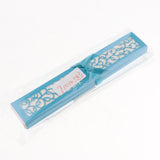Max Silk Handheld Folding Fan Wedding Party Favor Fan with Gift Box Sky Blue