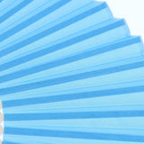 Max Silk Handheld Folding Fan Wedding Party Favor Fan with Gift Box Sky Blue