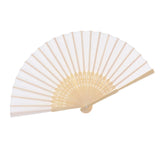 21CM Handheld Folding Fan Party Favor Fan with Gift Box Silver Gift Box