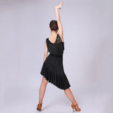 Max Latin Tassel Dance Dress Fringe Stage Performance Costume Dancewear M Black
