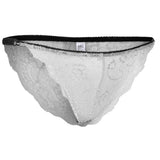 Maxbell Women's Bikini Lace Panties Lingerie Hipster Briefs Underwear M White