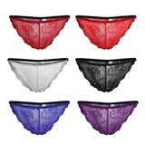 Maxbell Women's Bikini Lace Panties Lingerie Hipster Briefs Underwear M White