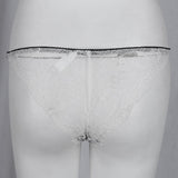 Maxbell Women's Bikini Lace Panties Lingerie Hipster Briefs Underwear M White