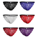 Maxbell Women's Bikini Lace Panties Lingerie Hipster Briefs Underwear M White