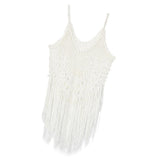 Max Womens Lace Crochet Hollow Out Beach Short Dress Swimwear Cover Up M White