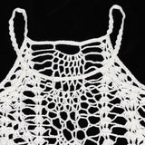 Max Women Crochet Lace Bikini Swimsuit Cover Up Hollow Out Beach Dress White XXL