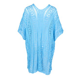 Max Womens V Neck Beach Cover-up Bathing Suit Swimwear Swimsuit Blue