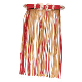 Max Women Punk Fringed Skirt PU Leather Tassels Long Dress Orange-Gold Buckle