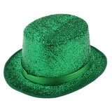 Men Women Top Hat Fancy Dress Shiny Sequin Magician Performing Hat Green