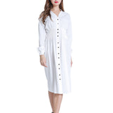 Max Women Long Sleeve Midi Dress L