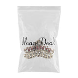 Max Women Large Hair Claw Jaw Clip Metal Rhinestones Crystal Hairpin Red