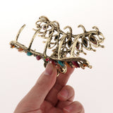 Max Women Large Hair Claw Jaw Clip Metal Rhinestones Crystal Hairpin Multicolor