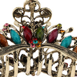 Max Women Large Hair Claw Jaw Clip Metal Rhinestones Crystal Hairpin Multicolor
