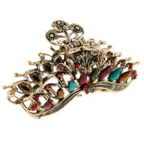 Max Women Large Hair Claw Jaw Clip Metal Rhinestones Crystal Hairpin Multicolor
