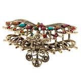 Max Women Large Hair Claw Jaw Clip Metal Rhinestones Crystal Hairpin Multicolor