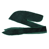 Men Lady Velvet Bandana Durag Headwear Silk Pirate Cap Wrap Hat Green