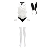 Maxbell Sexy Rabbit Lingerie Halloween Party Cosplay Costume Fancy Bodysuit Set