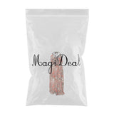 Maxbell Women 3 Piece Swimsuit Floral Bikini + Halter Beachwear Long Dress L Orange