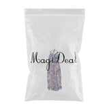 Maxbell Women 3 Piece Swimsuit Floral Bikini + Halter Beachwear Long Dress M Blue