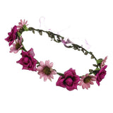 Max Women Boho Flower Crown Headband Garland Purple